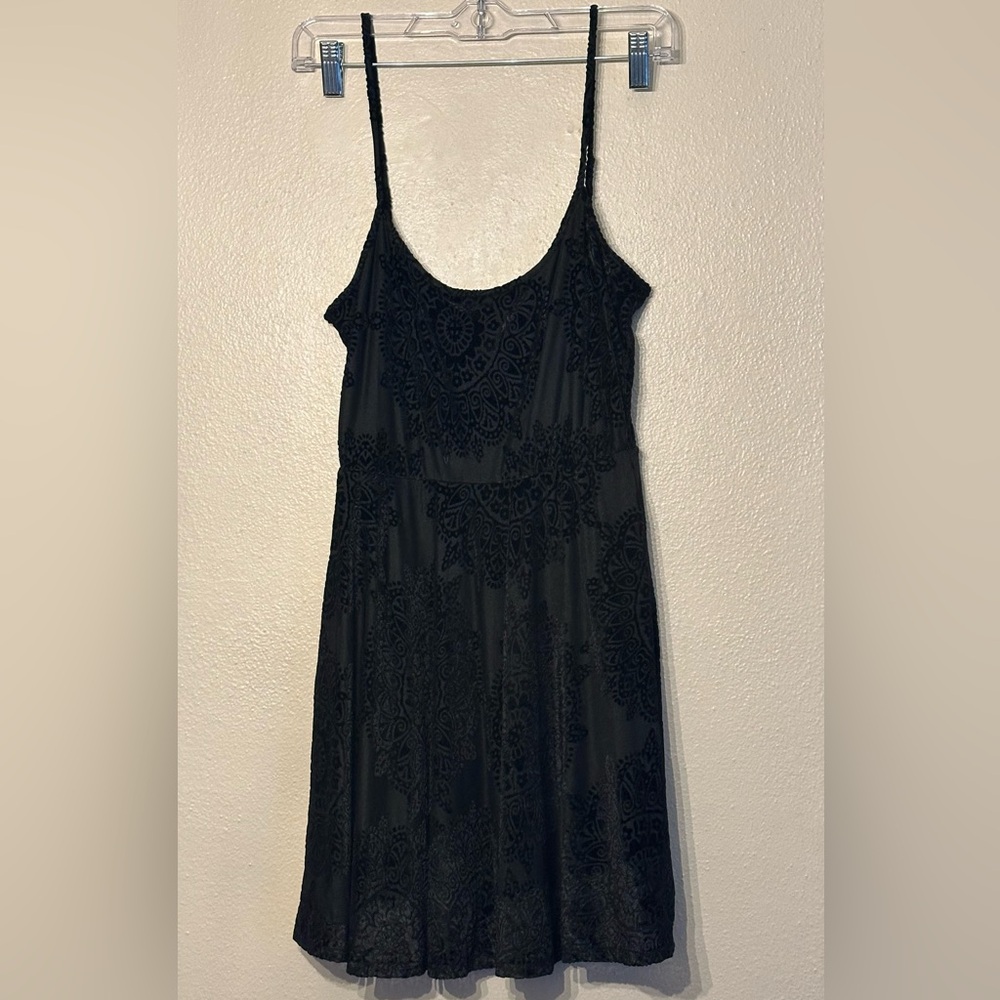 LA Hearts PacSun Paisley Print Dress Black Romance Goth Vampire Whimsygoth Small